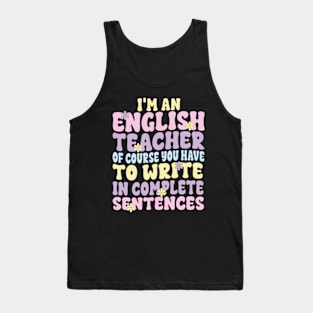 English Teacher Linguistics Grammar Professor Writer Editor Tank Top